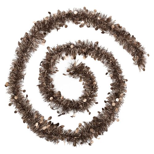 Atmosphera Guirlande estampée 10 cm x 2 m 4 plis bronze