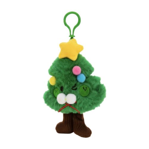 Porte-clés en peluche sapin de Noël 17 cm