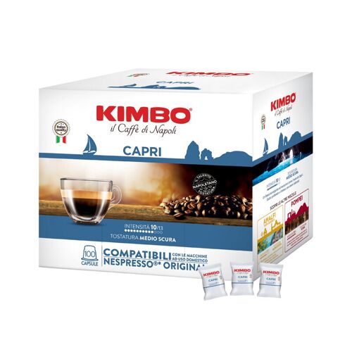 Kimbo Lot De 100 Capsules De Café Nespresso, Intensité 10/13 - 540 G