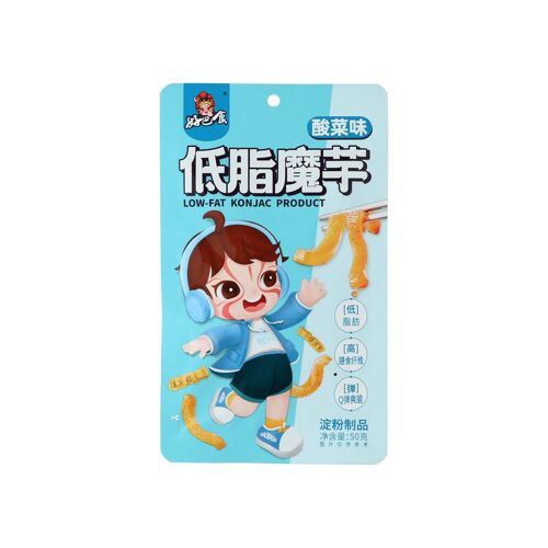 Hui Ji Snack De Konjac À Faible Teneur En Graisses Saveur Chou Mariné - 50 G