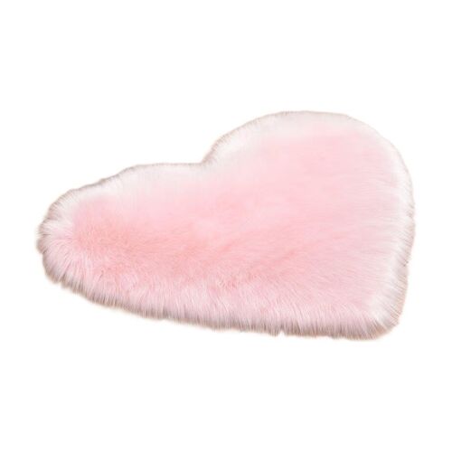 White Label Tapis D¿Amour Effet Laine Blanc, 70 X 80 Cm
