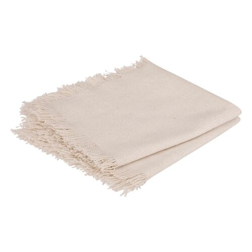 Atmosphera Lot De 2 Serviettes De Table Beige Maha - 40 X 40 Cm