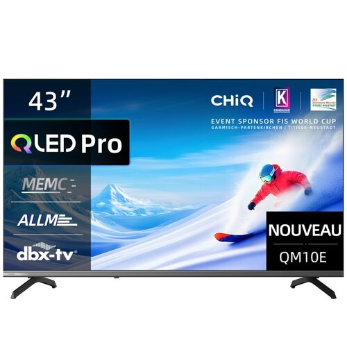 CHiQ QLED Pro TV U43QM10E 43 pouces 4K UHD Google TV