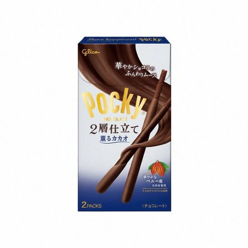 Glico Pocky Bâtonnet De Biscuit Au Chocolat Saveur Cacao Aromatique À Double Couche 50,2 G