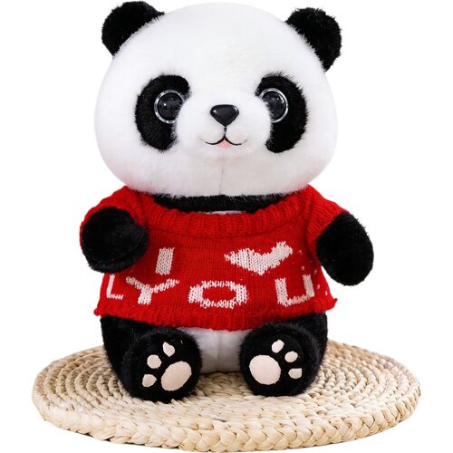 Peluche Panda en Pull de Vison 24 cm