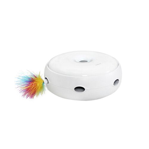 Homerunpet Jouet Intelligent Électrique Pour Chats Avec Plumes Interactives Et Disque Rotatif Automatique
