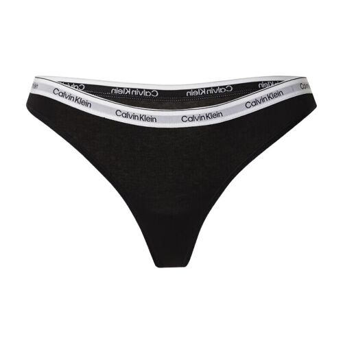 Calvin Klein Icon Logo String Thong Noir 3xl