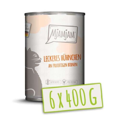 Mjamjam - Aliment Pour Chat - Poulet Délicieux Aux Poires Fruitées - 6 X 400 G