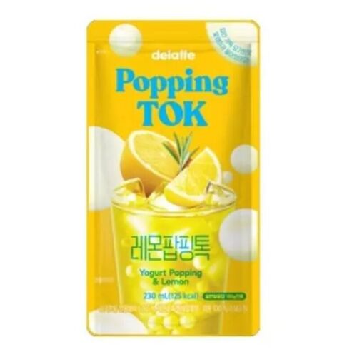 Delaffe Popping Tok Boisson Saveur Citron Avec Perles Saveur Yaourt - 230 Ml