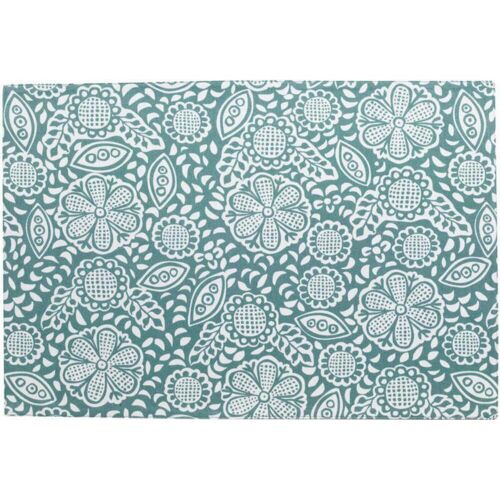 Winkler Set De Table Enduit Kira Recyclé Paon - 33 X 48 Cm