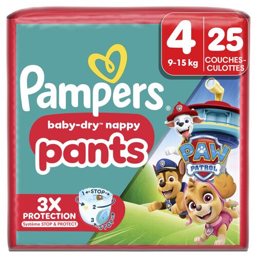 Pampers Baby-Dry Pants Paw Patrol, Taille 4, 25 Couches_Culottes