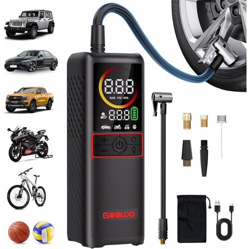 Gooloo Gt160 Compresseur D'air Sans Fil160 Psi Pour Pneus Avec Affichage Numérique
