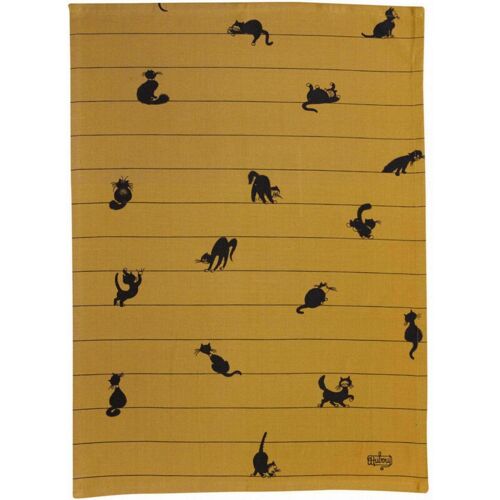 Winkler Torchon Dubout Partition De Chats Cannelle - 50 X 70 Cm
