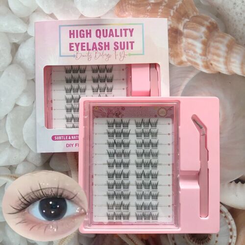 Meomagic - Kit De Faux Cils Pré-Collés Avec Pinces À Épiler - 10 Lignes - F22 