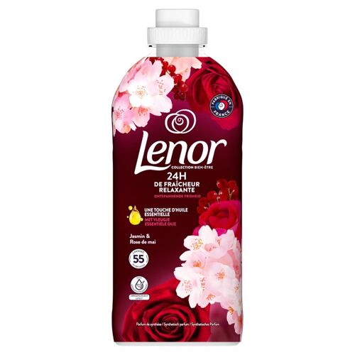 Lenor Adoucissant liquide Jasmin & Rose de mai 55 lavages 1,155 L