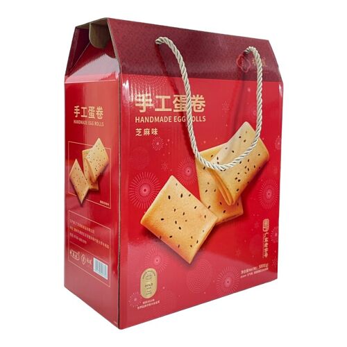 Yanghang Boîte Cadeau De Rouleaux De Pâte Aux ?ufs Et Sésame - 500 G