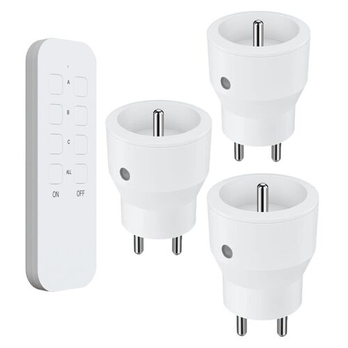 KYF Multiprise 3 prises, 2300W chacune, usage intérieur, télécommandée (avec télécommande)