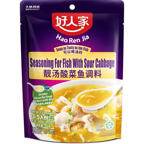 Hao Ren Jia Assaisonnement Pour Poisson Au Chou Fermenté - 300 G
