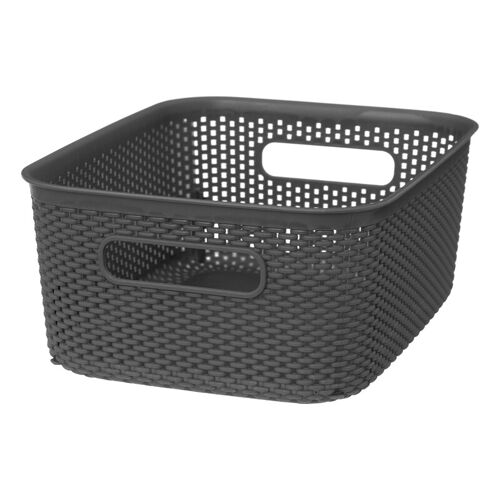 5five Panier de rangement en crochet 10 cm Gris anthracite