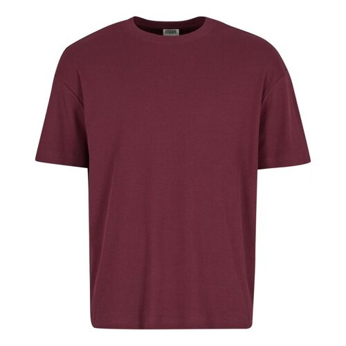 Urban Classics T-Shirt Côtelé Rouge Cerise - Taille L