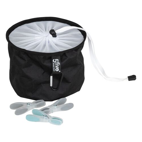 5five Lot de 24 Pinces à Linge avec Sac de Rangement