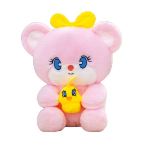 Jouet en peluche Canard aux gros yeux s'embrassant 27 cm