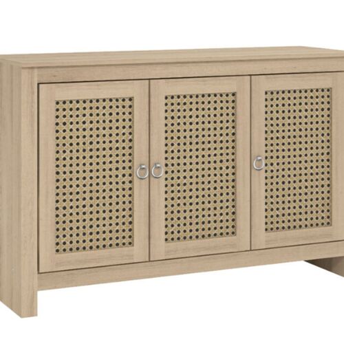 Galano Jolene Buffet à 3 portes marron - L 119 x I 39,8 x H 76,4 cm