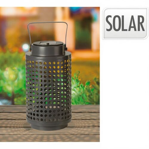 Lanterne Solaire En Métal - D 14 X H 23,5 Cm