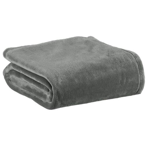 Vivaraise Théo Couverture en microfibre recyclée gris - 130 x 160 cm