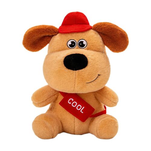 Sac à bandoulière en peluche motif chien, 30 cm