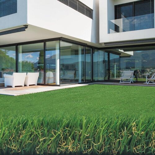 TENAX English Gazon synthétique vert avec brins de 42 mm de haut - 2,00 x 5 m