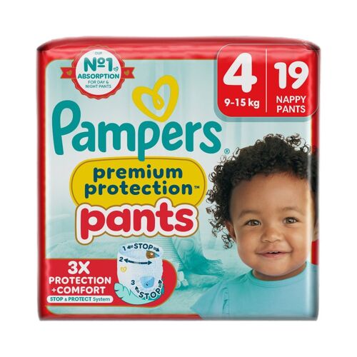 Pampers Premium Protection Pants, Taille 4, 19 Couches-Culottes