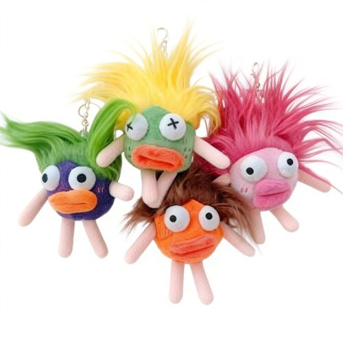 Jouet en peluche Fruits à la bouche de saucisse qui pousse des cheveux 12 cm (Sélection aléatoire)