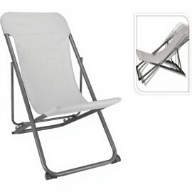Chaise Longue Pliante - Gris