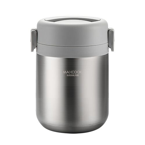 Maxcook Mctg0856 Boîte Repas Verticale Isotherme Étanche En Acier Inoxydable 316 Avec Large Ouverture - 1,5 L