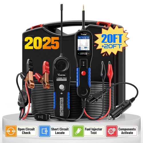 Vdiagtool V200 Pro Testeur De Puissance Et De Tension Électrique Automobile 12/24 V Pour Remorques, Relais Et Fusibles, Avec Sonde D¿Alimentation, Détecteur De Fil/Rupture De Fil/Courant, Tests Ac/Dc