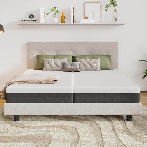 EGO HOME H3 Matelas en mousse à 3 couches double face certifié OEKO-TEX - 180 x 200 cm, hauteur 18 cm