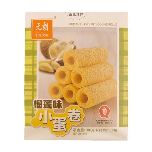 Eulong Mini Rouleaux De Biscuit Saveur Durian - 100 G