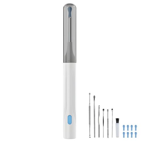 Sunluxy H1 Otoscope Pour Nettoyage D'oreille Avec Caméra 10 Mp Hd, Étanche Et Rechargeable - Blanc 