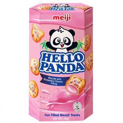 Meiji Hello Panda Biscuits Fourrés À La Fraise - 50 G