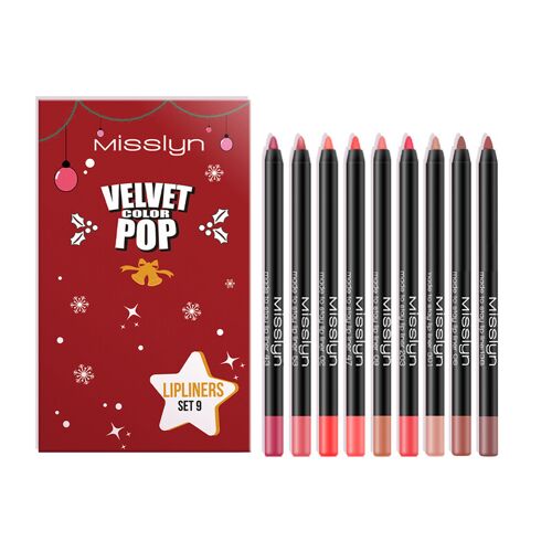 Misslyn Velvet Color Pop 1 Coffret De 9 Crayons À Lèvres Made To Stay - Teintes 43, 53, 02, 47, 08, 203, 301, 06 Et 138 