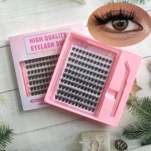 Meomagic - Kit De Faux-Cils Précollés Avec Pinces À Épiler, 10 Lignes - Wm5 
