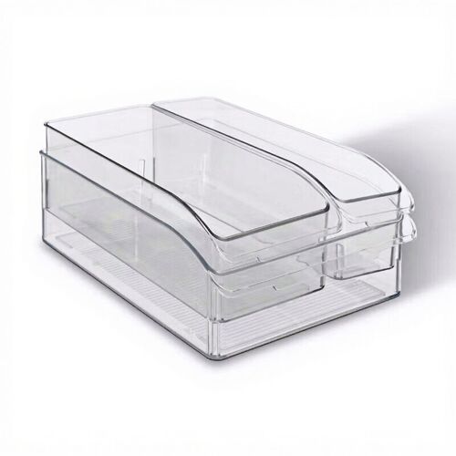5five 3 Boîtes De Rangement Intelligentes Pour Réfrigérateur, Transparentes, Plastique, L 30,5 X L 21 X H 9 Cm