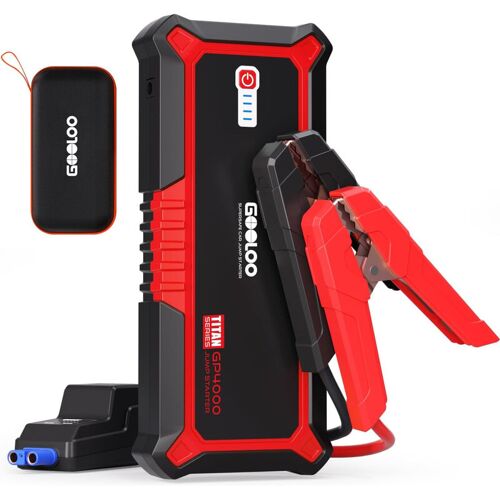Gooloo Gp4000 Démarreur De Batterie Externe 4000 A, 12 V, Ultra-Sécurisé Avec Led Et Câble De Démarrage