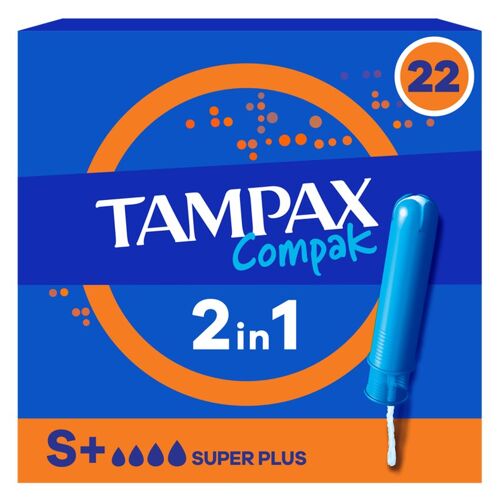 Tampax Compak - Tampons Super Plus - Lot De 22 Tampons 