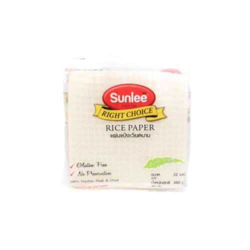 Sunlee Feuilles De Riz Carrées 22 Cm - 340 G