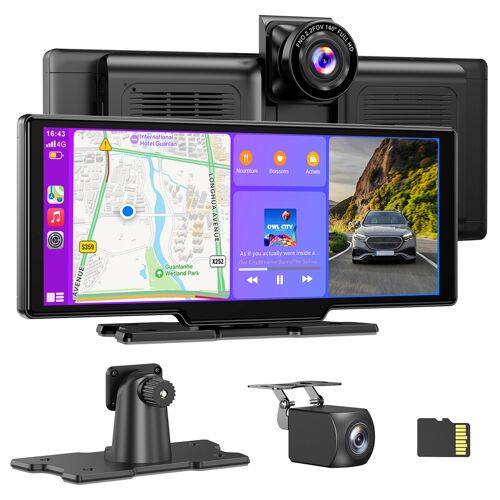 Essgoo 10.26 Pouces Portable Carplay Android Auto Universel + Carte Mémoire De 64 Go
