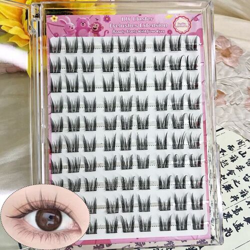 Meomagic Extensions De Cils Classique (Sans Colle/Avec Pinces À Épiler) - 10 Lignes - F02 