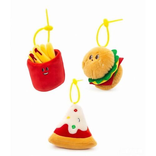 Série de porte-clés en peluche Hamburger et Frites 13 cm (Sélection aléatoire) XLP00633