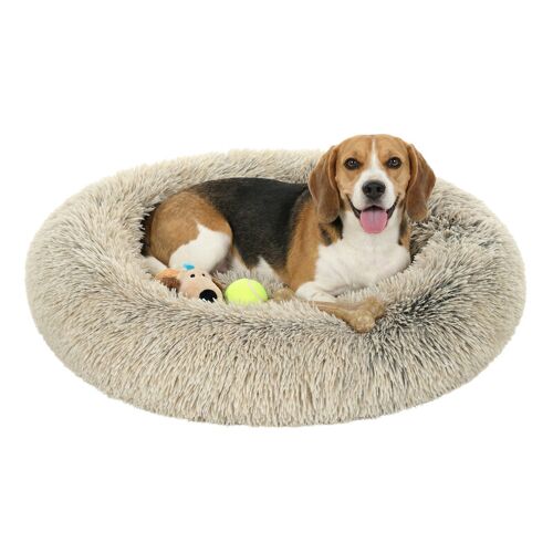 Lit Donut Et Coussin Lavable Pour Animaux Kaki - 80 Cm